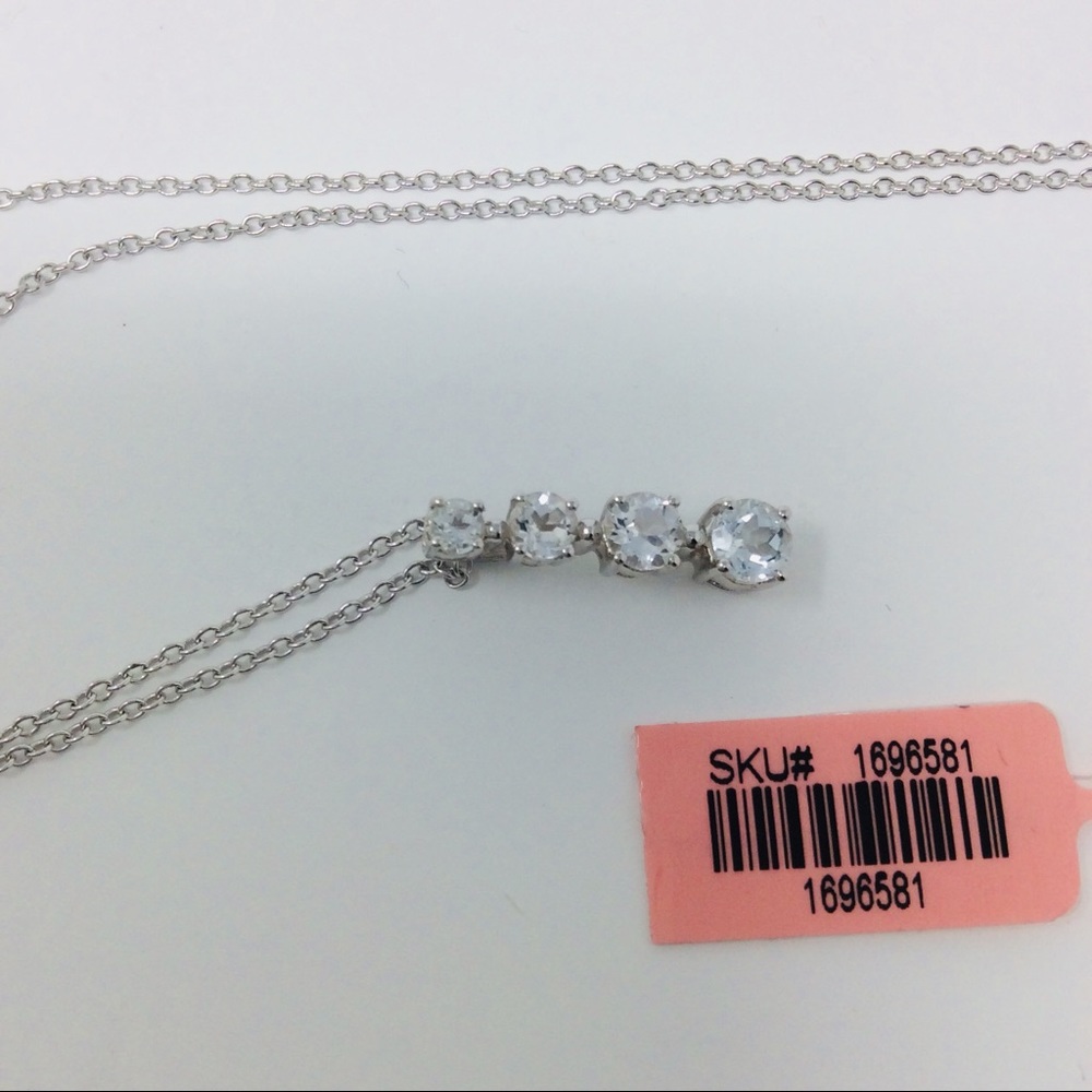 925 silver chain with glass accents